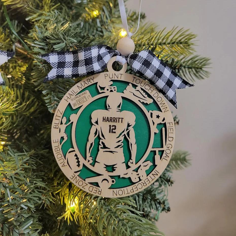 Personalized Football or Basketball Ornament