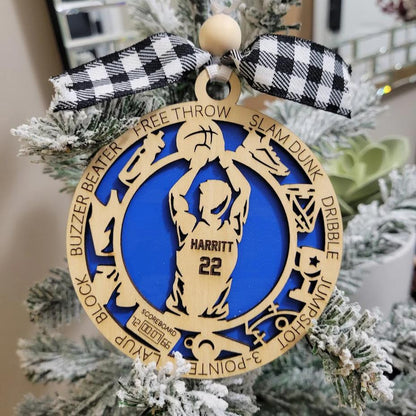 Personalized Football or Basketball Ornament