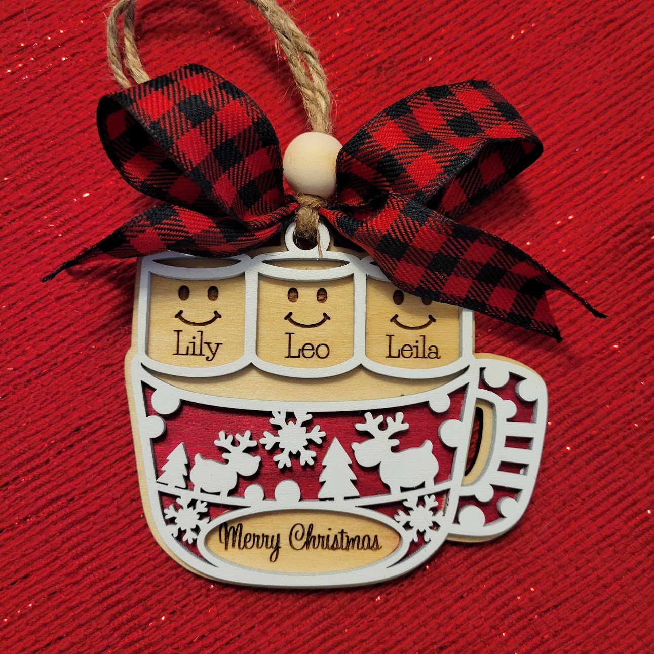 Personalized Family Christmas Mug Ornament