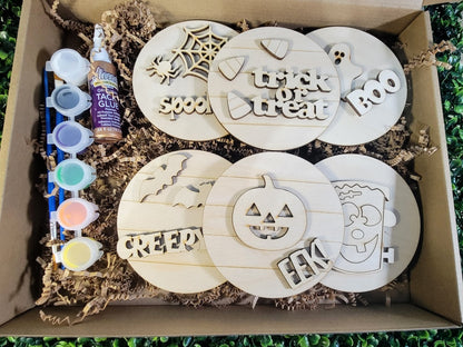 Mini Halloween Rounds Deluxe DIY Paint Kit