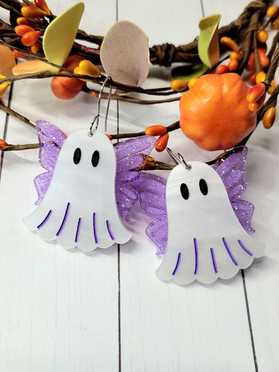 Ghost Fairy Acrylic Earrings