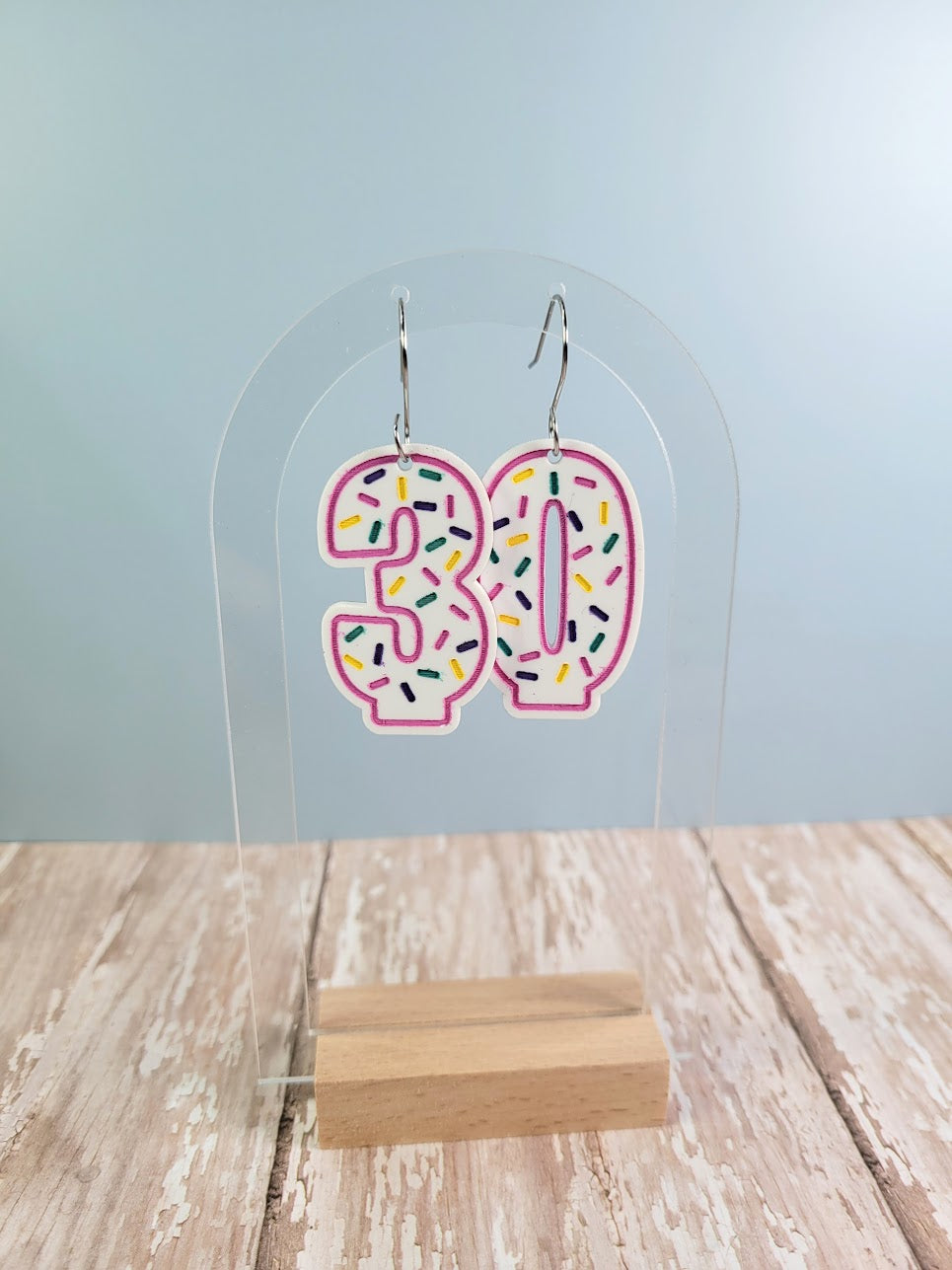 Birthday Candle Custom Age Acrylic Earrings