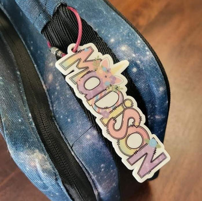 Personalized Themed Keychain or Backpack/Lunchbox Tag