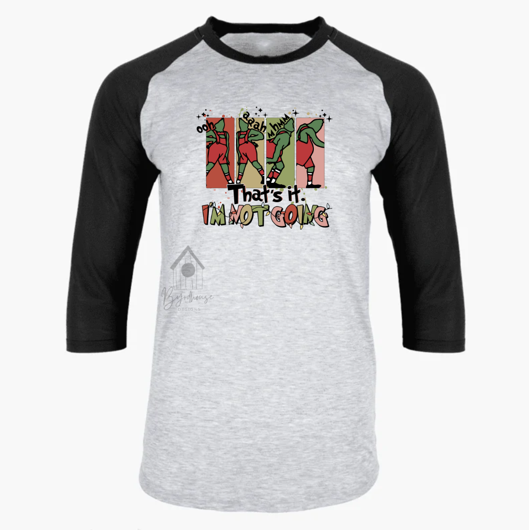 Christmas Sublimation Raglan Shirt Pick your Design