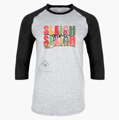 Christmas Sublimation Raglan Shirt Pick your Design