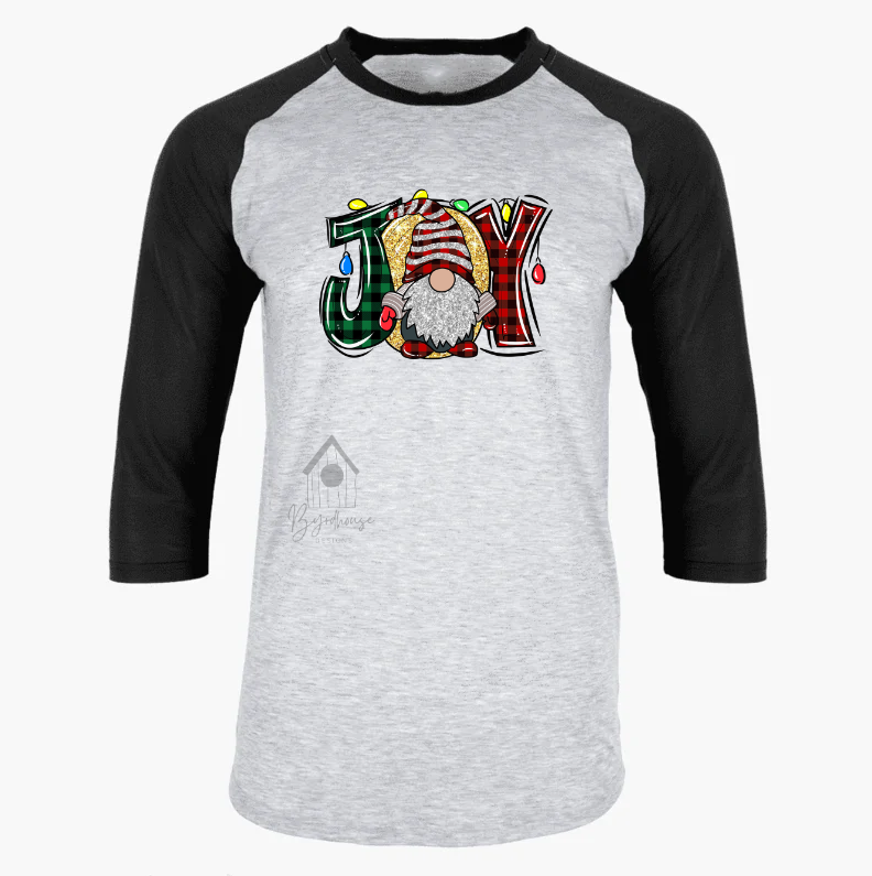 Christmas Sublimation Raglan Shirt Pick your Design